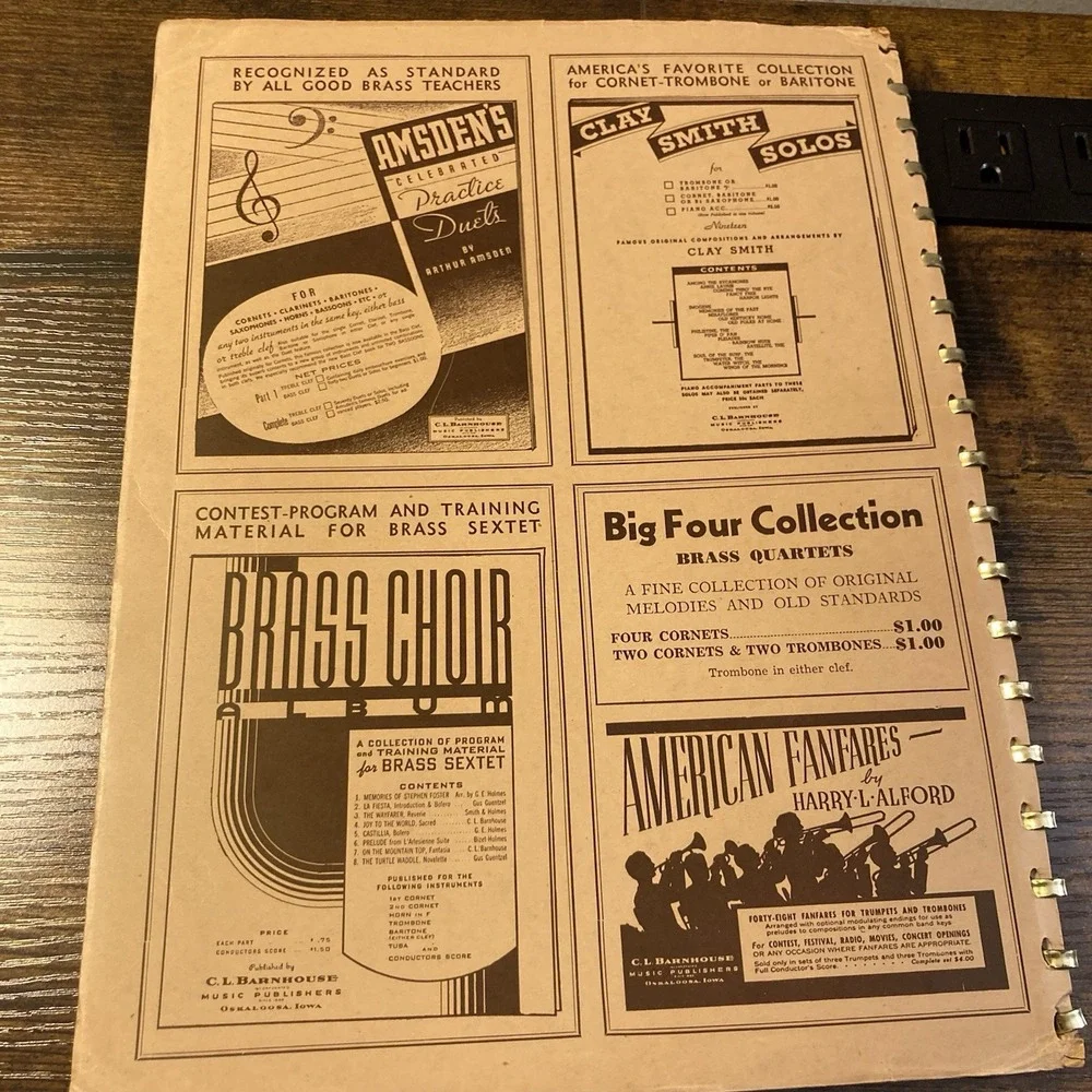 Smith and Holmes Favorites Piano Accompaniment - 12 Famous Solo Duet for Cornets